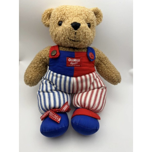 Vtg Eden Oshkosh B’Gosh Dressing Skills Teddy Bear Plush Stuffed Animal 1990's - Picture 1 of 10